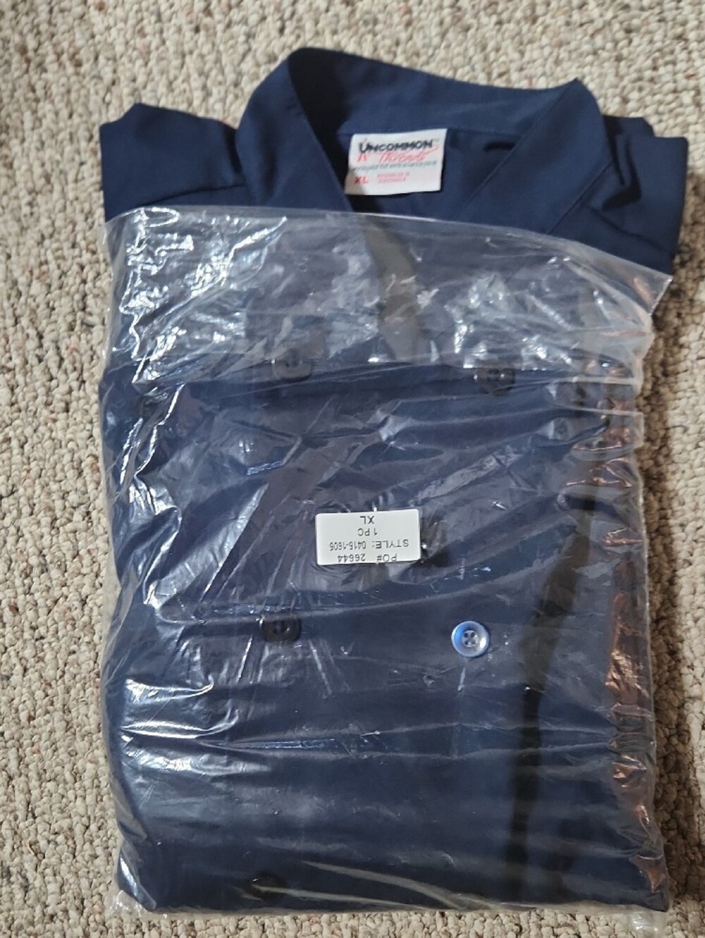 Navy Double-Breasted Chef Jacket - Picture 3 of 3